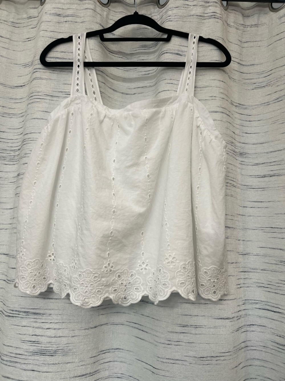 Maurices White Eyelet Embroidered Tank Top